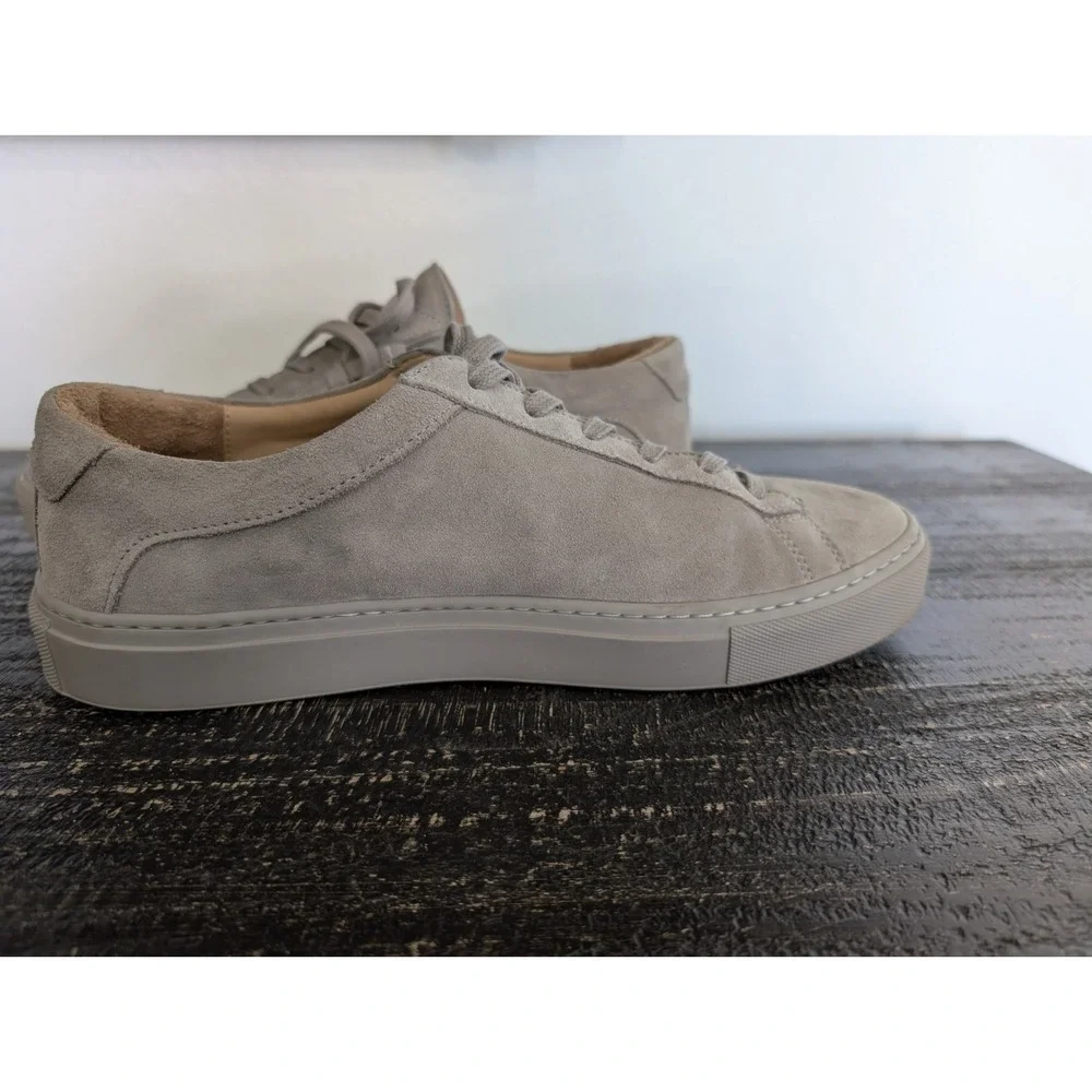 KOIO Capri Leather Sneakers Italian Suede Shoe Light Grey Men Sz EU 42 US 9